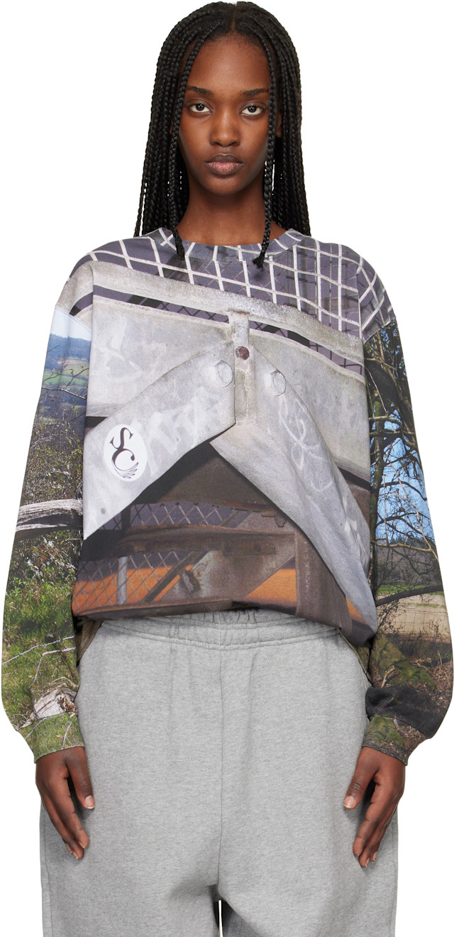 トップス STEFAN COOKE 22SS SIZE S Stefan Cooke: Multicolor Country View Long Sleeve T-shirt | SSENSE