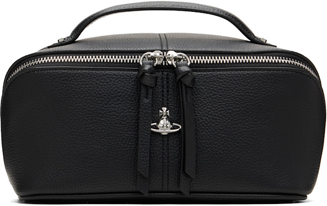 Vivienne Westwood: Black Grain Cosmetic Case | SSENSE