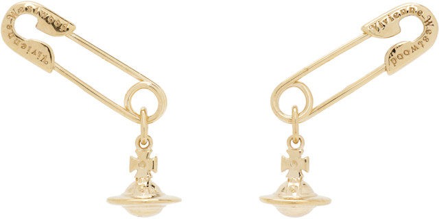 Vivienne Westwood: セーフティーピン ピアス | SSENSE 日本