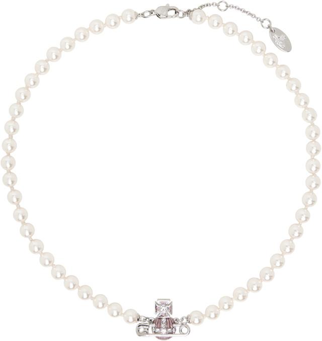 アクセサリー Vivienne Westwood pearl necklace Vivienne Westwood: Kitty Faux-Pearl Necklace | SSENSE