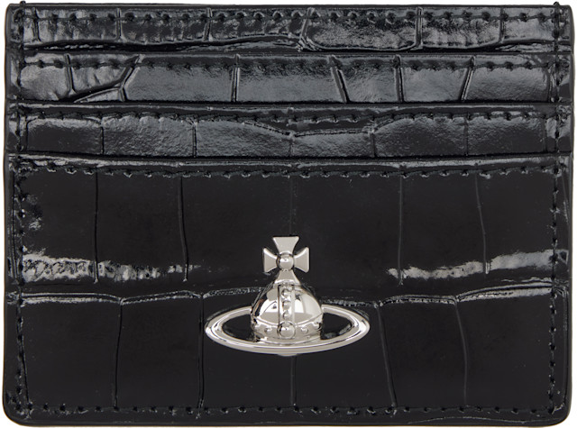 Vivienne Westwood: Black Flat Card Holder | SSENSE