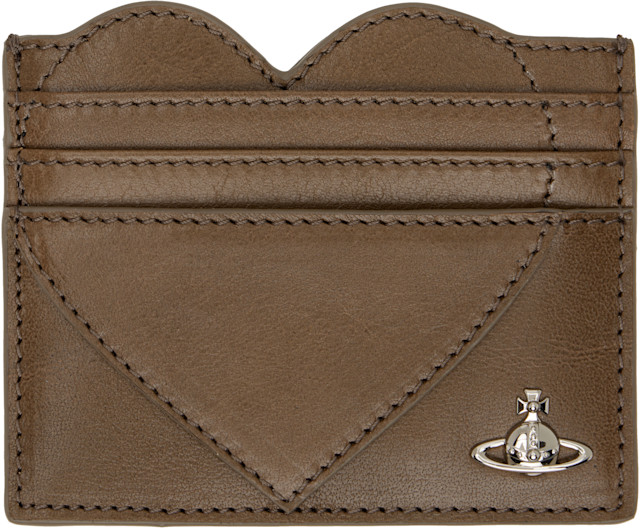Vivienne Westwood: Brown Heart Card Holder | SSENSE