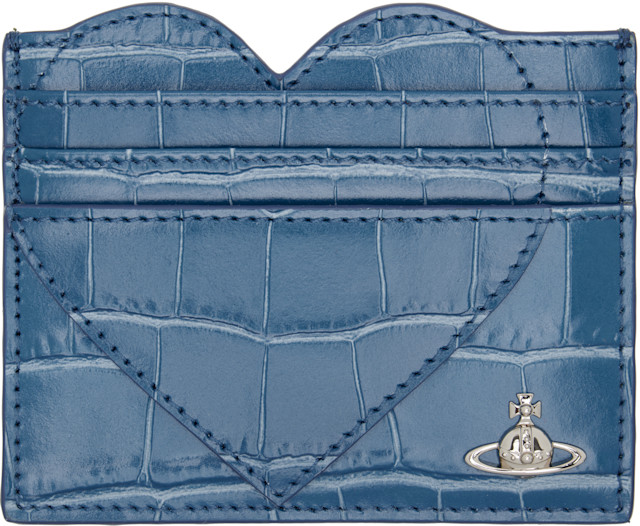 Vivienne Westwood: Blue Heart Card Holder | SSENSE Germany