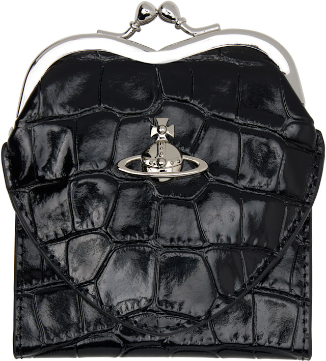 Vivienne Westwood: Black Heart Frame Wallet | SSENSE