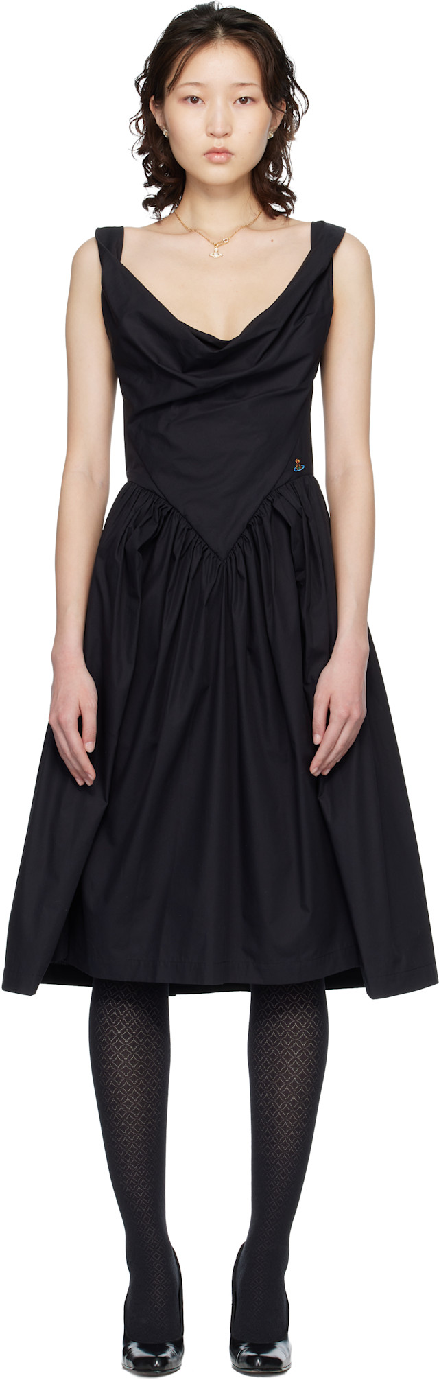 Vivienne Westwood: Black Sunday Midi Dress | SSENSE