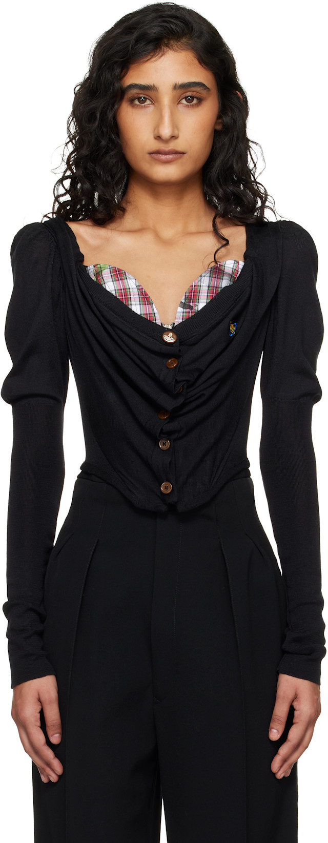 Vivienne Westwood: Black Bea Corset Cardigan | SSENSE