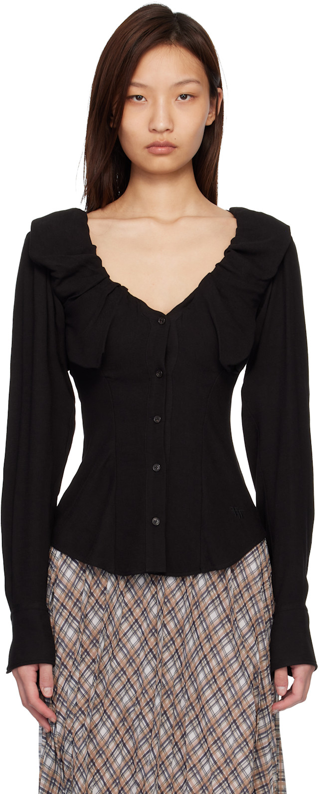 Vivienne Westwood: Black Kendall Blouse | SSENSE