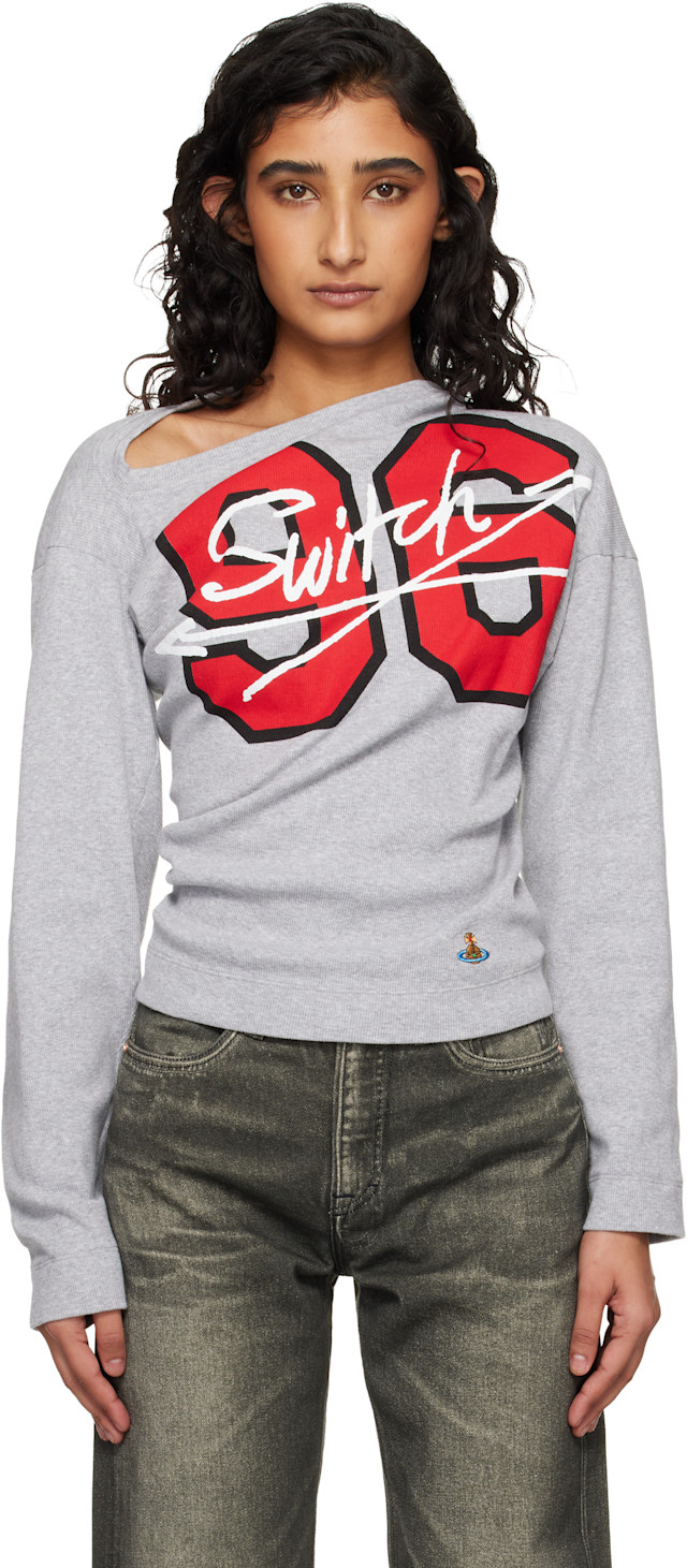 Vivienne Westwood: Gray 96 Switch Long Sleeve Hebo T-shirt | SSENSE