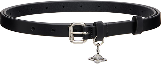 Vivienne Westwood: Black Mini Alex Charm Belt | SSENSE