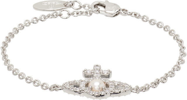 Vivienne Westwood: Olympia Faux-Pearl Chain Bracelet | SSENSE