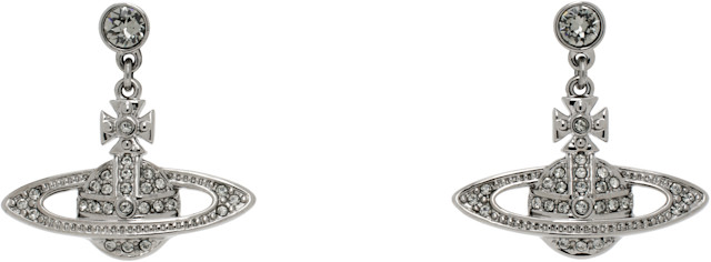 vivianne westwood MINI BAS RELIEF ピアス Vivienne Westwood: Mini Bas Relief Drop Earrings | SSENSE