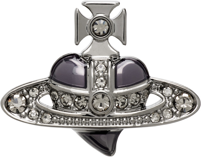 Vivienne Westwood ダイアモンドハートシングルスタッド Vivienne Westwood: Man Diamante Heart スタッズ シングルピアス