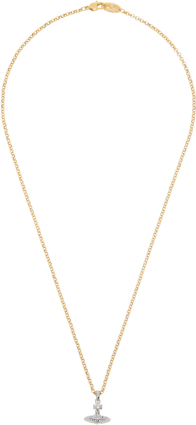 な*な様 Vivienne Westwood NEW PETITE ORB ドロ Vivienne Westwood: New Petite Orb Pendant Necklace | SSENSE