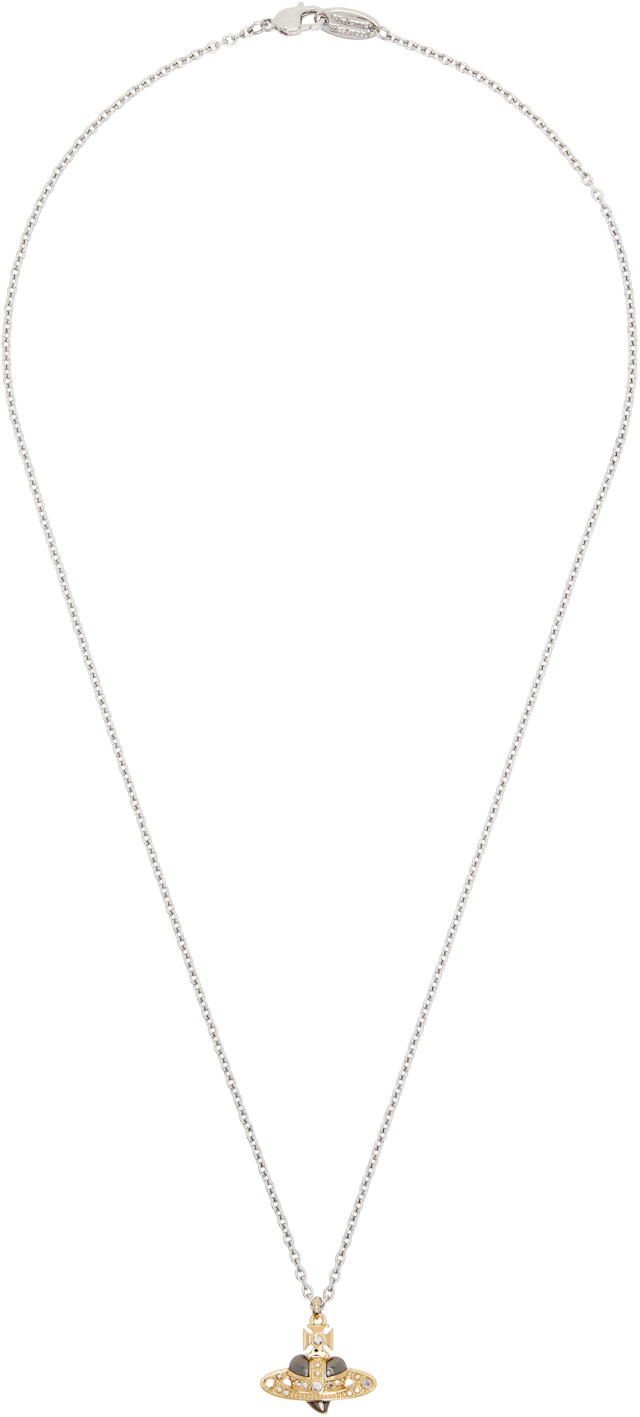 Vivienne Westwood: Diamante Heart Pendant Necklace | SSENSE