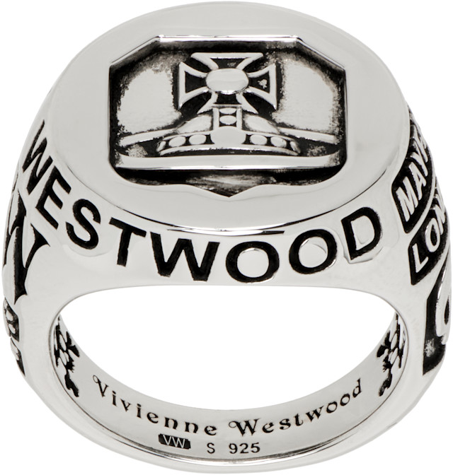 Vivienne Westwood シルバー925 リング Vivienne Westwood: Lancelot Chevalier Ring | SSENSE