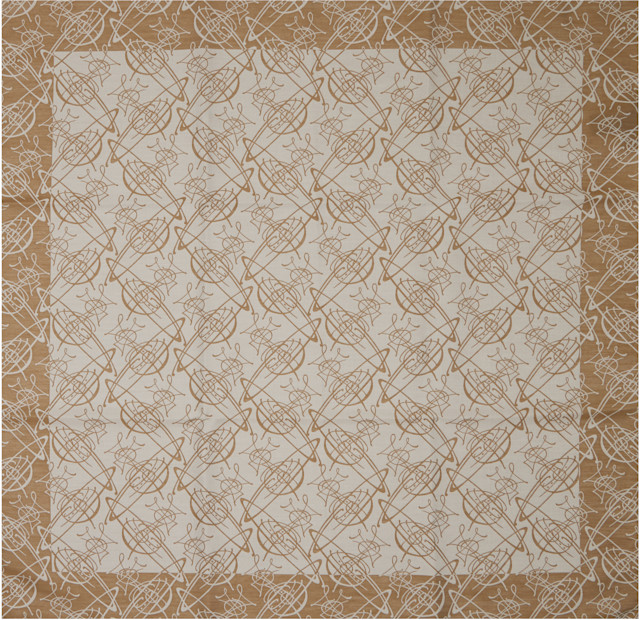 Vivienne Westwood: Beige Graffiti Orb Scarf | SSENSE