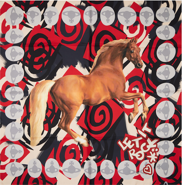 Vivienne Westwood: マルチカラー Horse スカーフ | SSENSE 日本