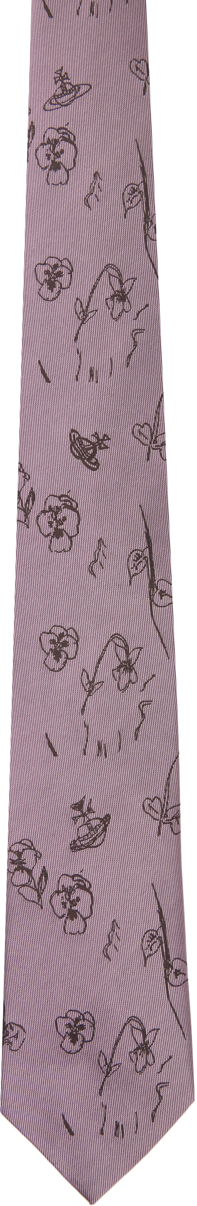 Vivienne Westwood: Pink 8.5cm 'Flower & Orb' Tie | SSENSE