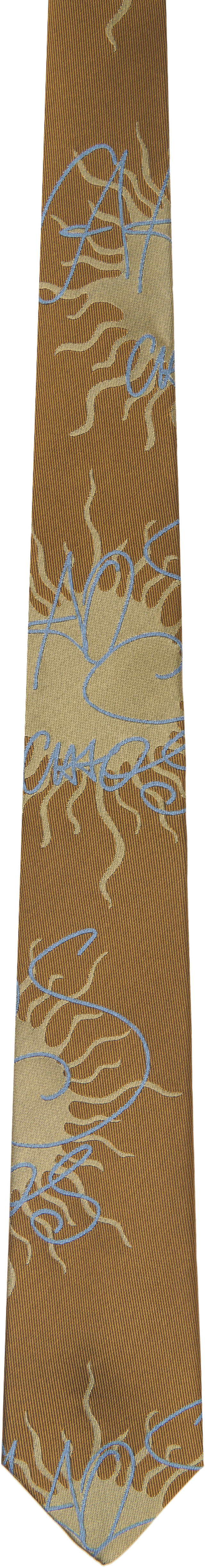 Vivienne Westwood: ゴールド 7cm 'Chaos' ネクタイ | SSENSE 日本