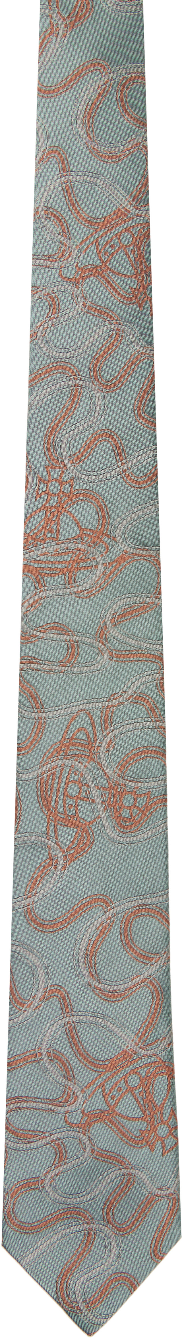 Vivienne Westwood: Green & Orange 7cm Tie | SSENSE