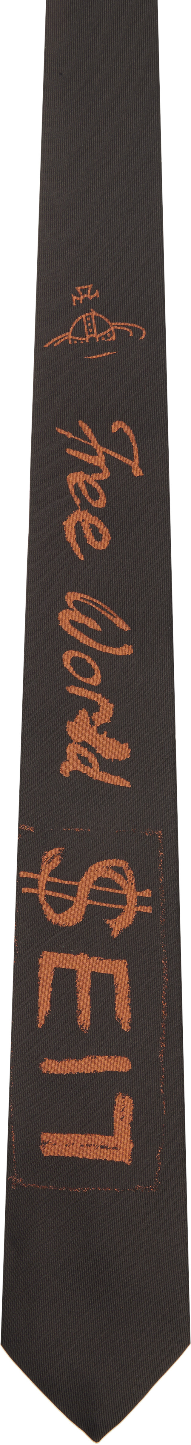 Vivienne Westwood: Brown 7cm 'Free World' Tie | SSENSE