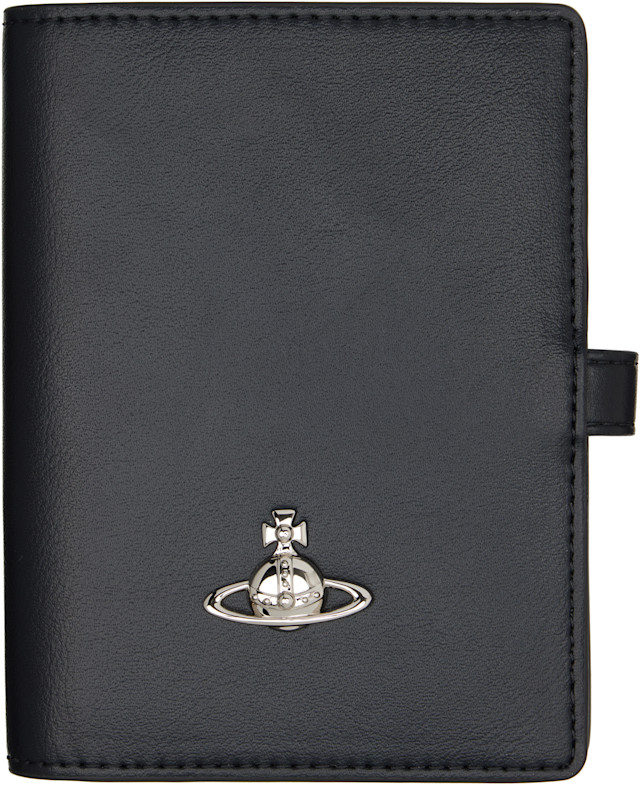 Vivienne Westwood: Black Faux-Leather Passport Holder | SSENSE