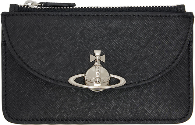 ‪*^様 VIVIENNE WESTWOOD ブラック Half Moon カー Vivienne Westwood: ブラック Half Moon カードケース | SSENSE 日本