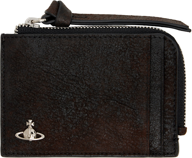 Vivienne Westwood: Brown Zip Card Holder | SSENSE