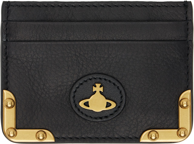 Vivienne Westwood: Black Flat Orb Card Holder | SSENSE