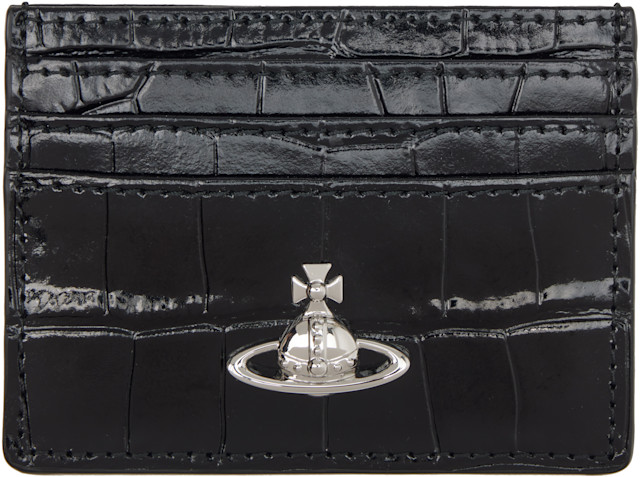 Vivienne Westwood: Black Flat Card Holder | SSENSE