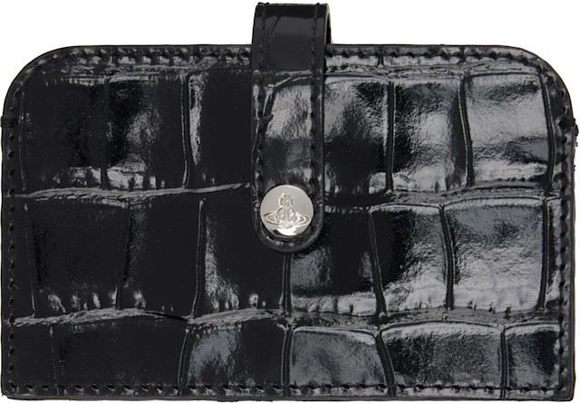 Vivienne Westwood: Black Accordion Card Holder | SSENSE