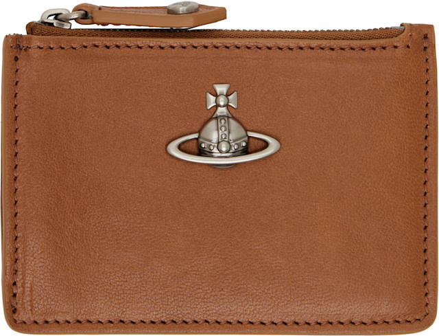 Vivienne Westwood: Brown Slim Long Card Holder | SSENSE