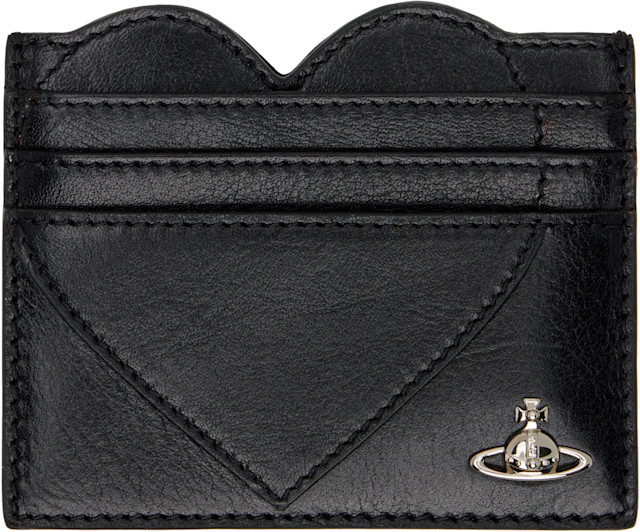 Vivienne Westwood: ブラック Heart カードケース | SSENSE 日本