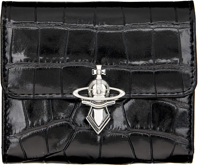 Vivienne Westwood: Black Orb Clasp Wallet | SSENSE