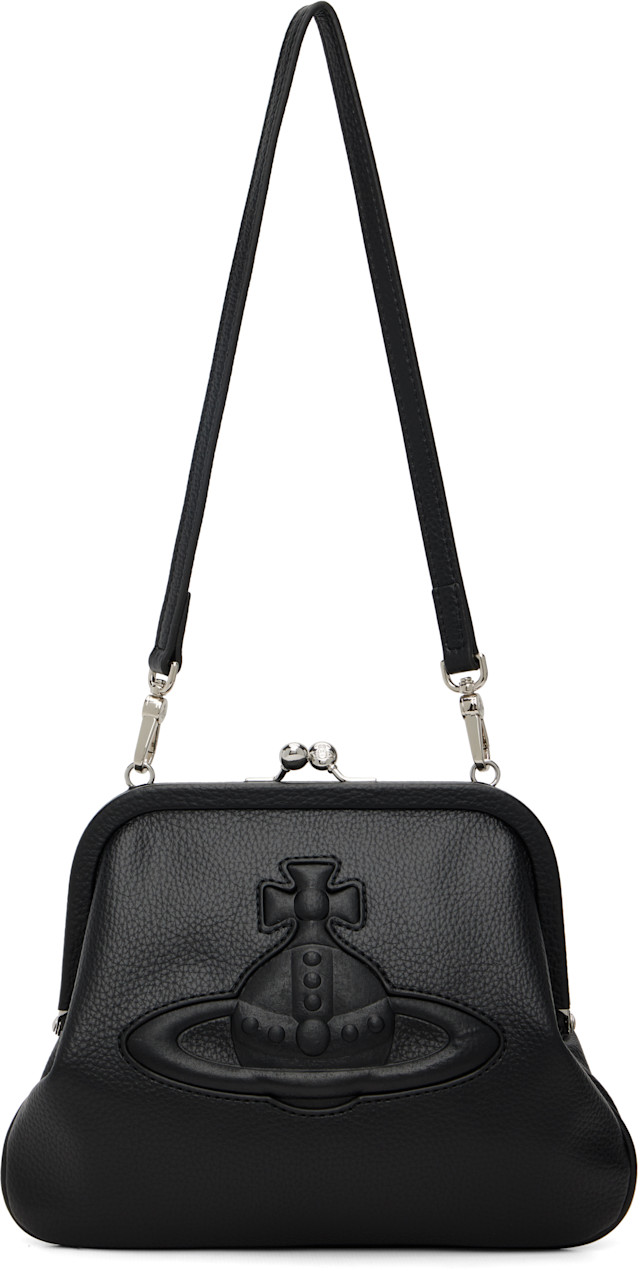 Vivienne Westwood: ブラック Vivienne クラッチ | SSENSE 日本