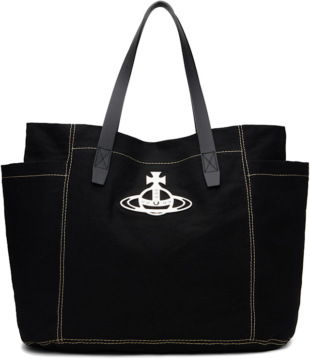 Vivienne Westwood: Black Henry Medium Tote | SSENSE