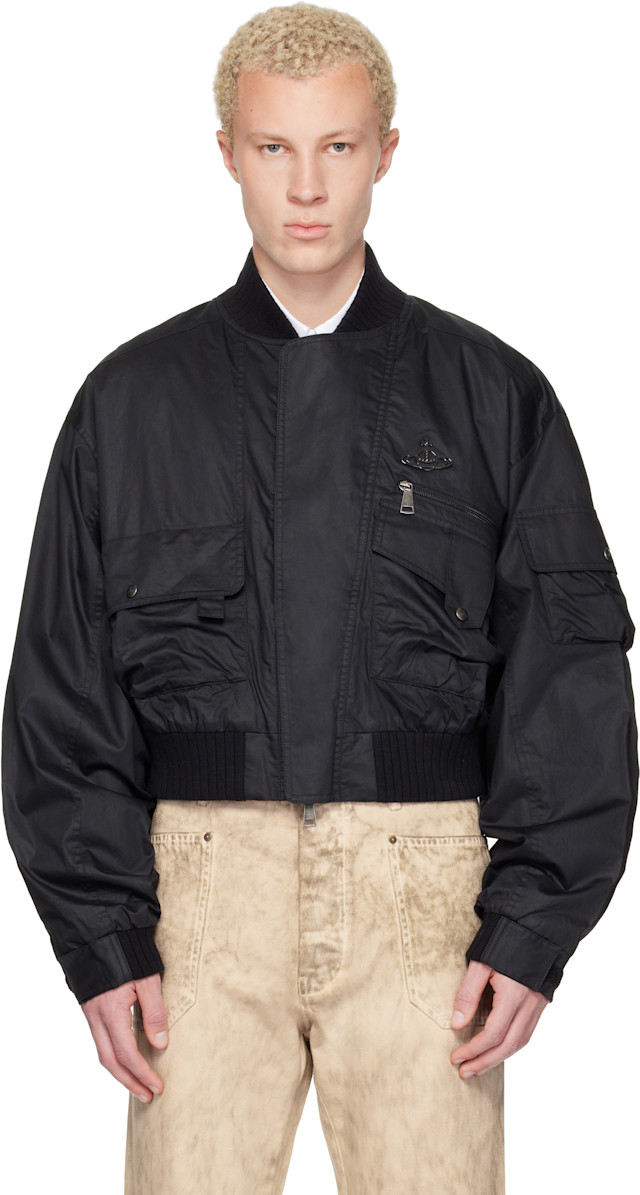 Vivienne Westwood: Black Achilles Bomber Jacket | SSENSE