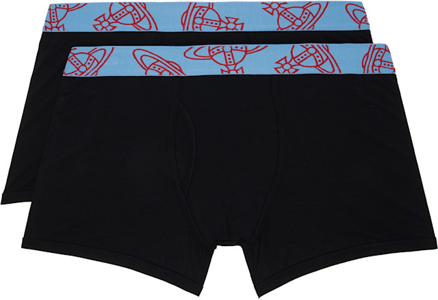 Vivienne Westwood ボクサーパンツ XL 2パック Vivienne Westwood: Two-Pack Black Cotton Boxer Briefs | SSENSE
