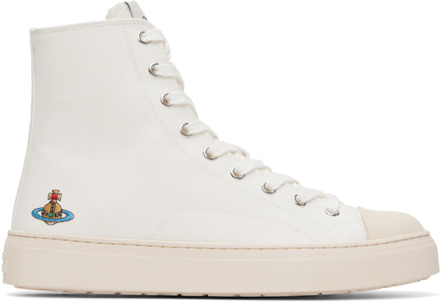 Vivienne Westwood: White High Top Plimsoll Sneakers | SSENSE