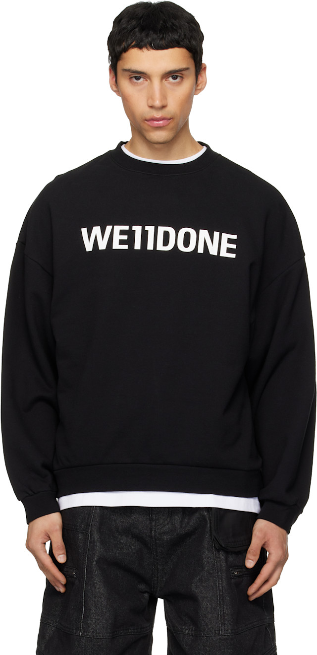 We11done: ブラック 'WE11DONE' スウェットシャツ | SSENSE 日本