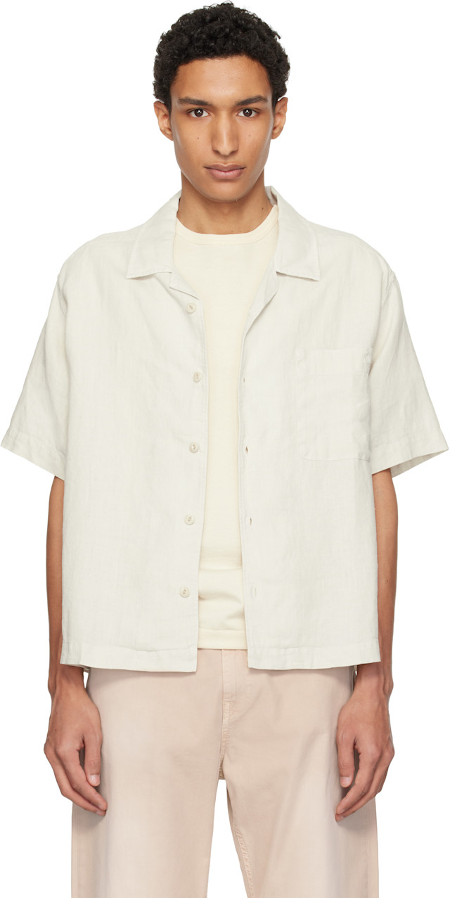 Merz b. Schwanen: Off-White Linen Bowling Shirt | SSENSE