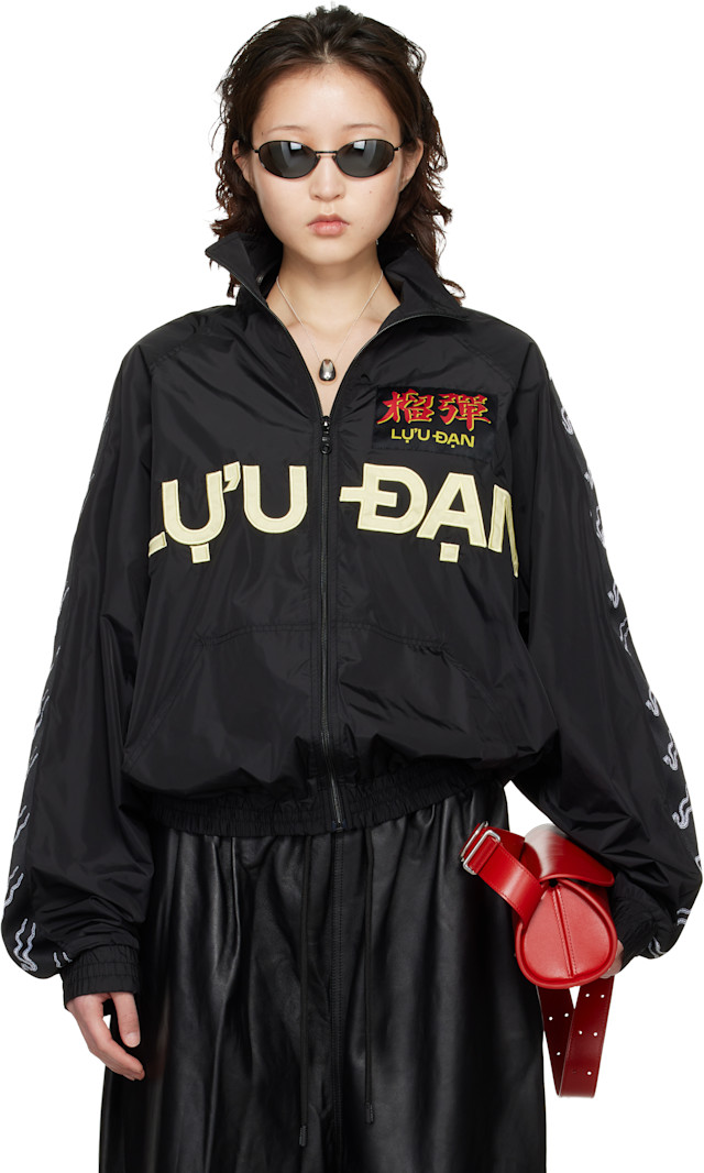 LU'U DAN: Black Windbreaker L-D Jacket | SSENSE Germany