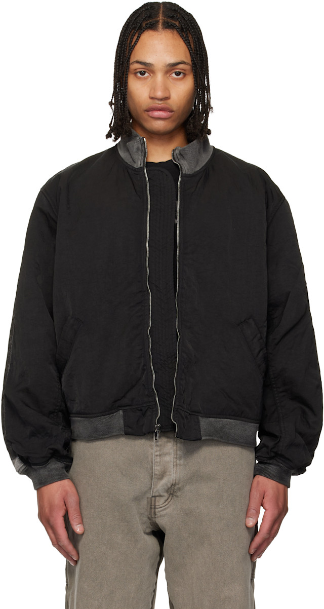 ALEXANDER DIGENOVA: Black RL-Bomber Jacket | SSENSE