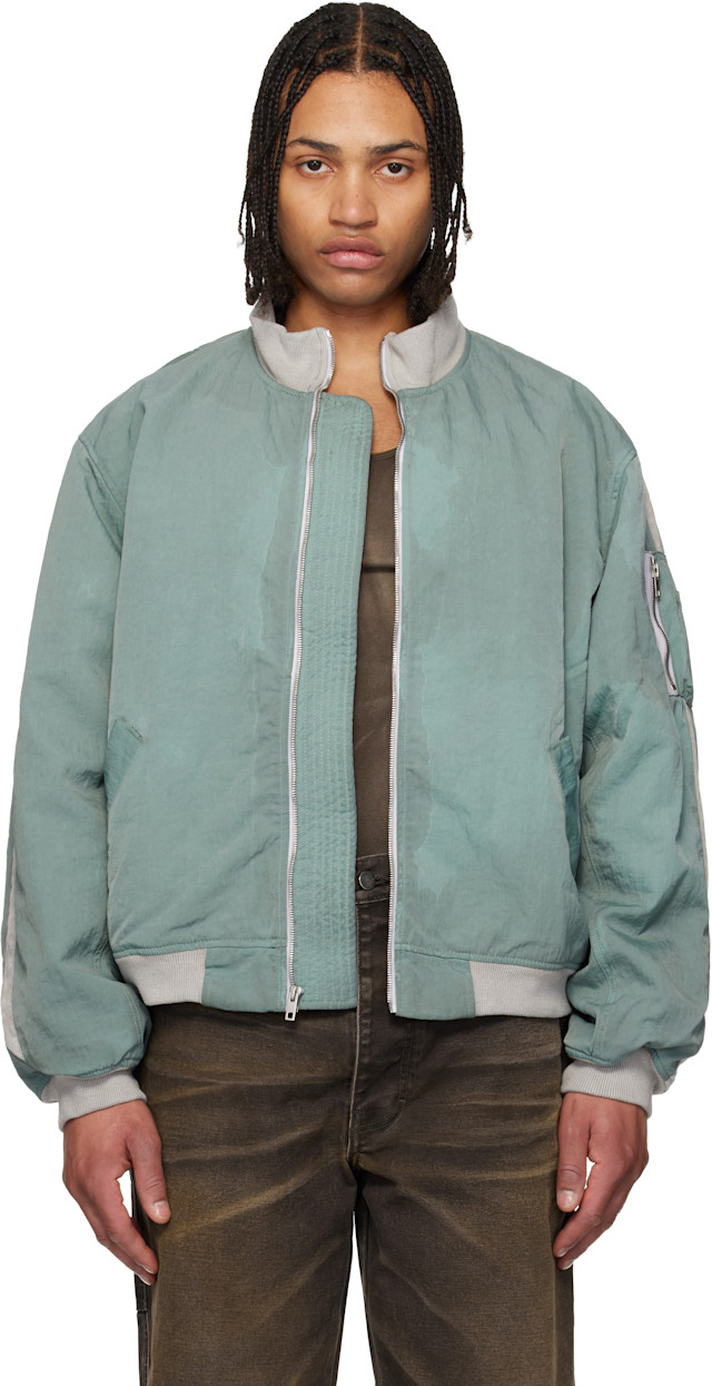 ALEXANDER DIGENOVA: Blue RL-Bomber Jacket | SSENSE