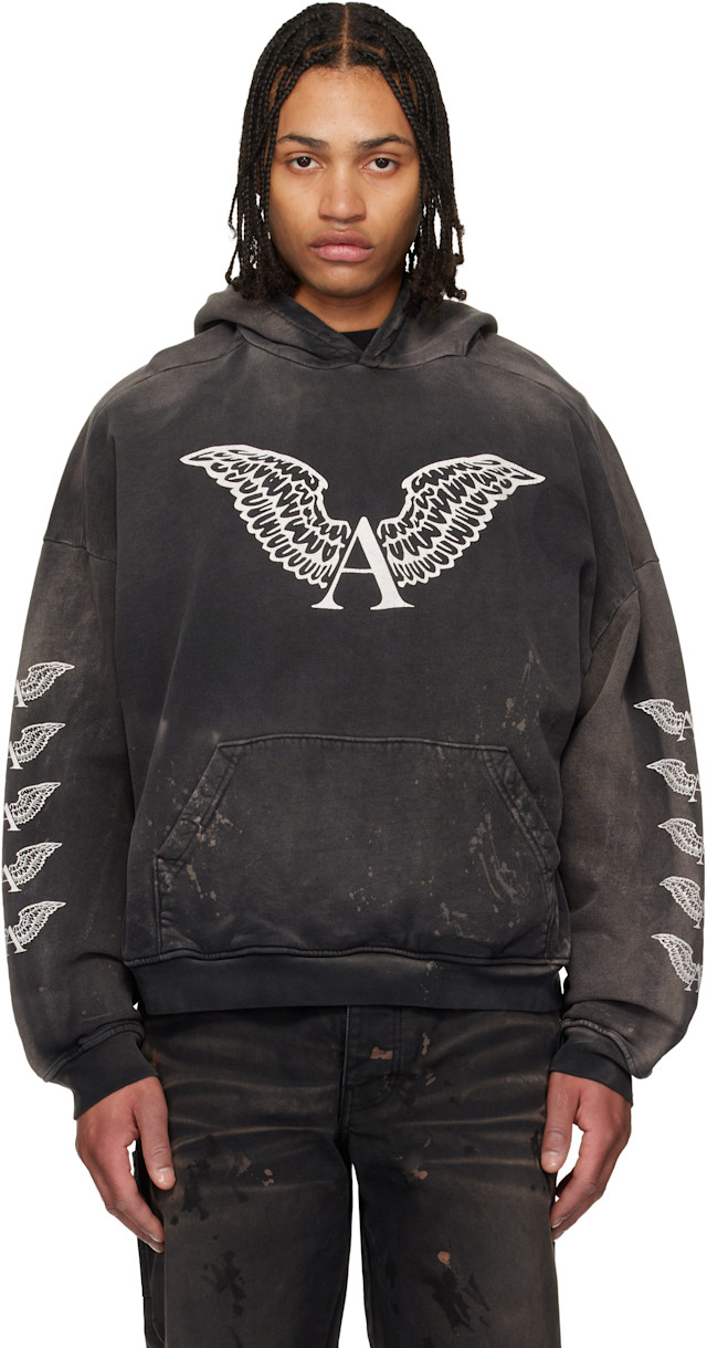 ALEXANDER DIGENOVA: Black Logo Hoodie | SSENSE