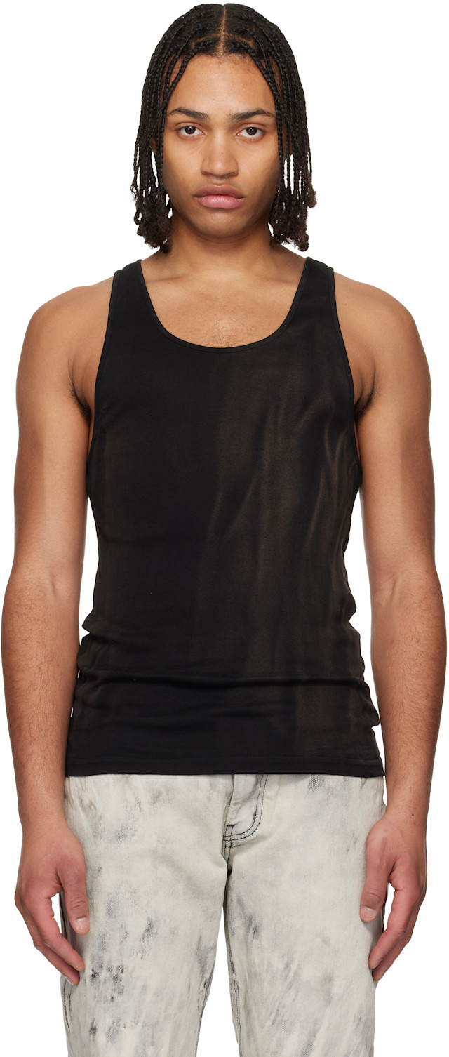 ALEXANDER DIGENOVA: Black Faded Tank Top | SSENSE