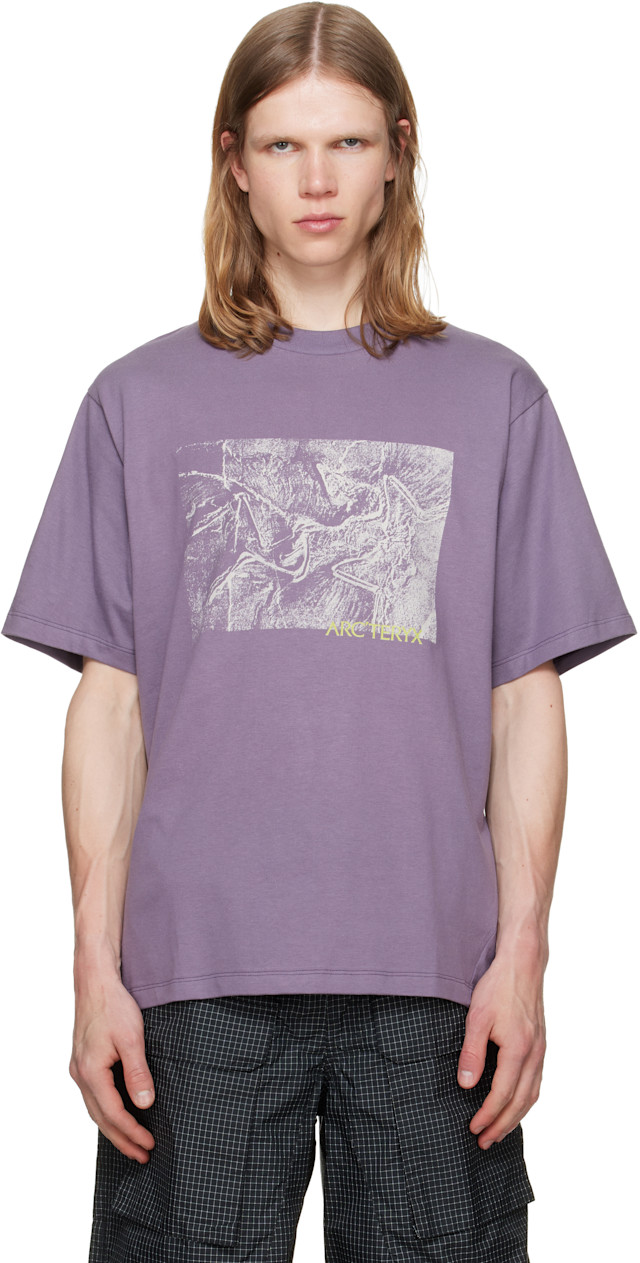 Arc'teryx: パープル Kragg Cotton Lithographica S/S Tシャツ