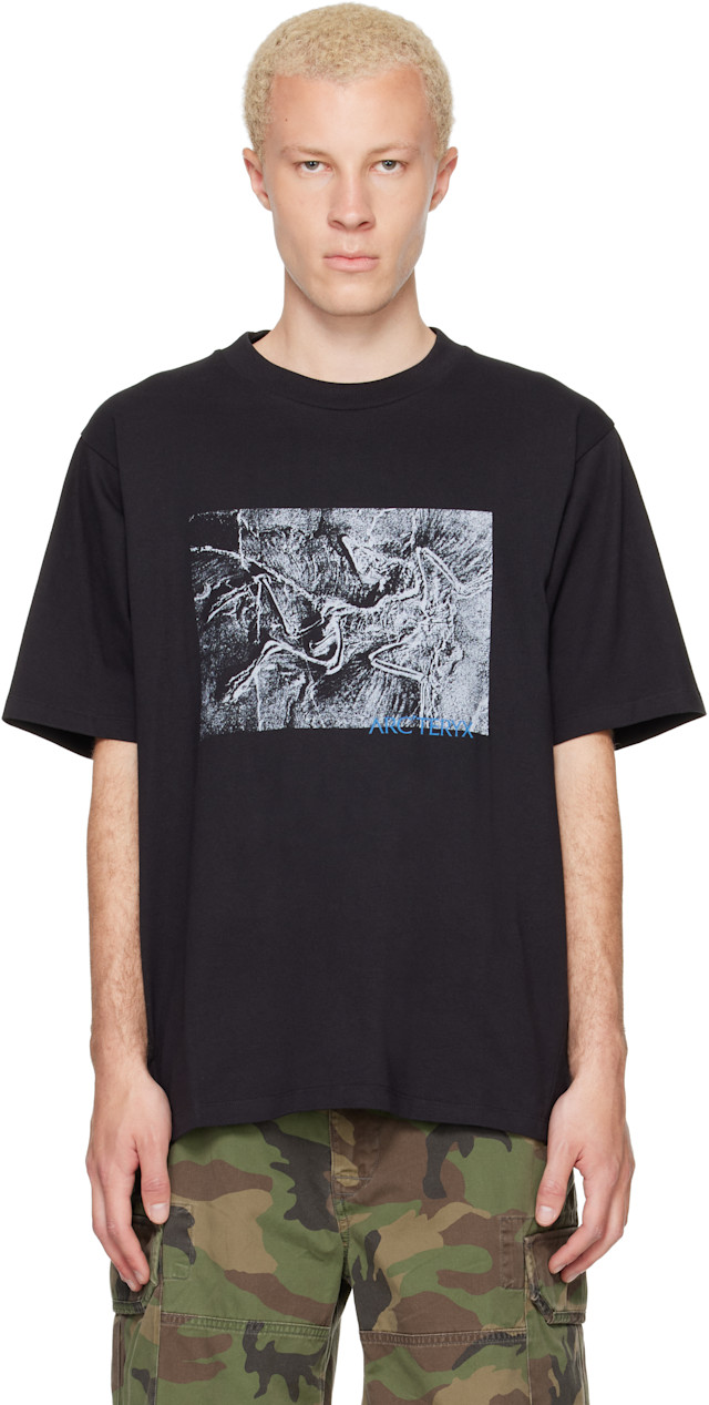 Arc'teryx: ブラック Kragg Cotton Lithographica S/S Tシャツ