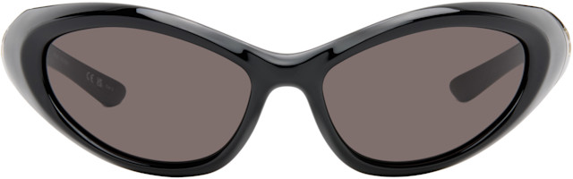 Balenciaga: Black Oval Sunglasses | SSENSE