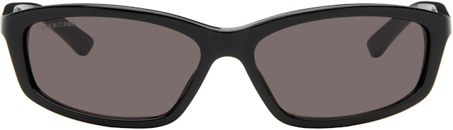 Balenciaga: ブラック Rectangular サングラス | SSENSE 日本